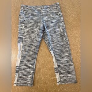 ALO Yoga Kids Gray and White Leggings